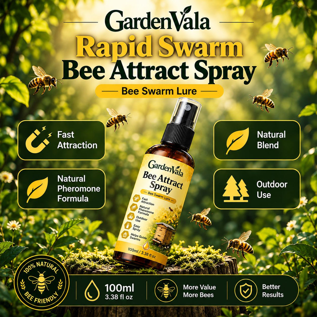 Monsoon Limited-Time 50% OFF Natural Outdoor Bee Attractant Spray Buy 1 Get 1 Free